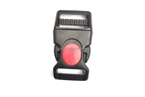 Wholesale Center Red Button Lock Plastic Side Release Buckle