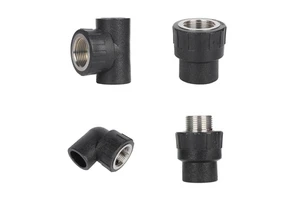 Factory Outlet HDPE Water Fittings Internal and External Threaded Water Pipe Joints Male Female Threaded Plastic Pipe Fittings