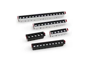 Modern Style Aluminum IP44 Recessed Linear Downlight LED Grille Lights with High CRI 90 and 50000 Hours Lifespan