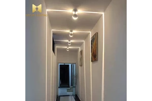 Modern LED Linear Spotlights for Corridors Hotels KTV Color Changing Window Frame Wall Lights Vertical Angle Light