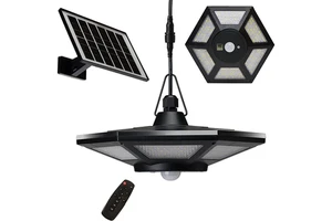 Outdoor With Motion Sensor Shed Light for Garage Yard Led Solar Pendant Lights